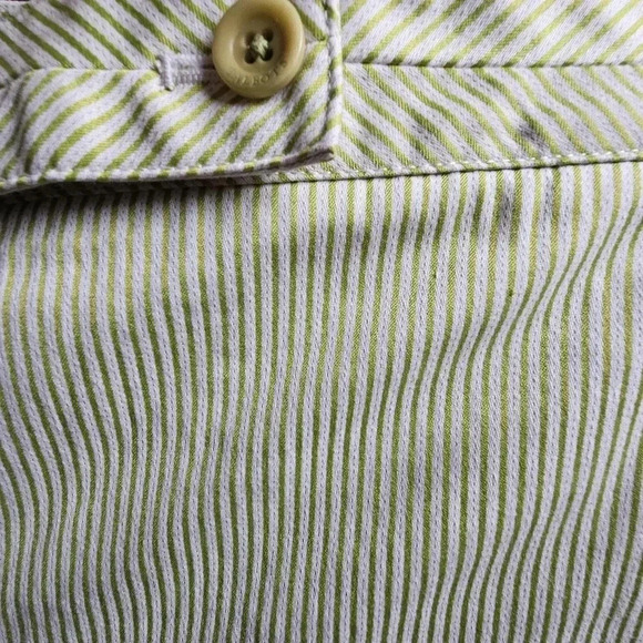 Talbots lime green and white striped capris - Picture 6 of 8